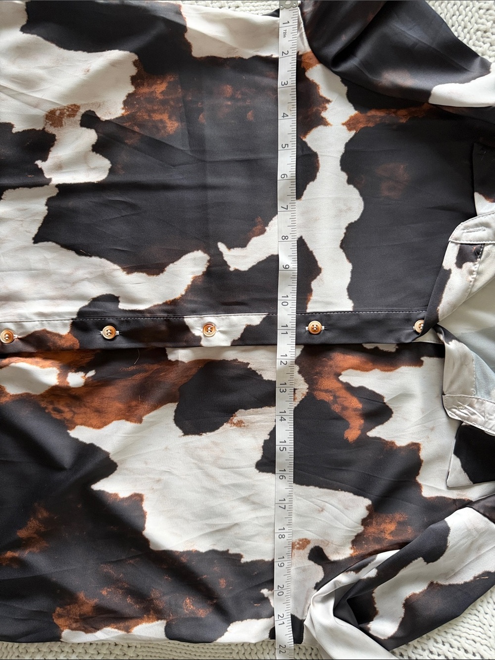 Abstract Cowprint Button-Up Shirt - Picture 5 of 5